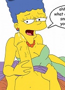 Marge Simpson gets spewed in sperm